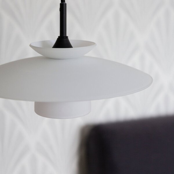 Viseće Svjetiljka Halo Design, SCANDIC, prigušiv, Bijela, Dnevna soba, Staklo, Dizajn