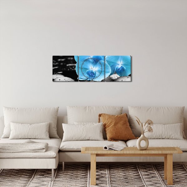 Slika - Plava orhideja (sa satom) (90x30 cm)