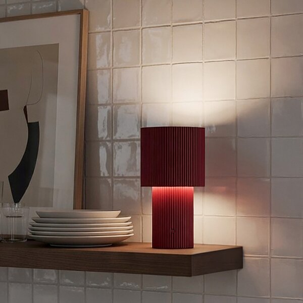 Stolne Lampa Herstal, Iluma, prigušiv, Crvena, Dnevna soba, Aluminij, Moderan