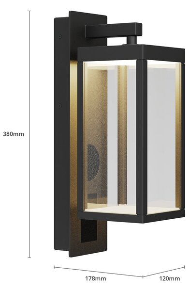 Vanjske Svjetiljka Lucande, Ferdinand, Crno, Balkon, Metal, Moderan
