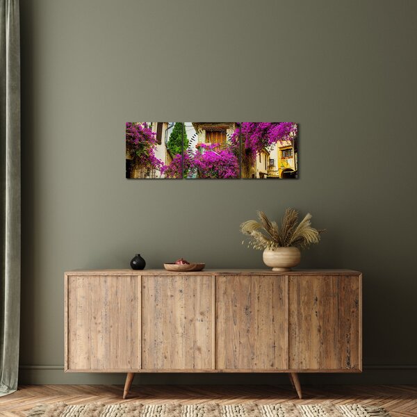 Slika - Mediteranska lijena uličica (sa satom) (90x30 cm)