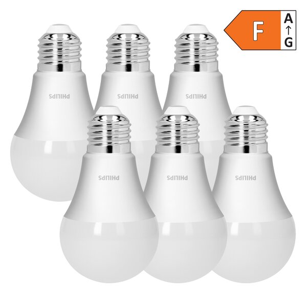6 x Philips CorePro E27 A60 LED Žarulja, 10W, 1055lm, 2700K
