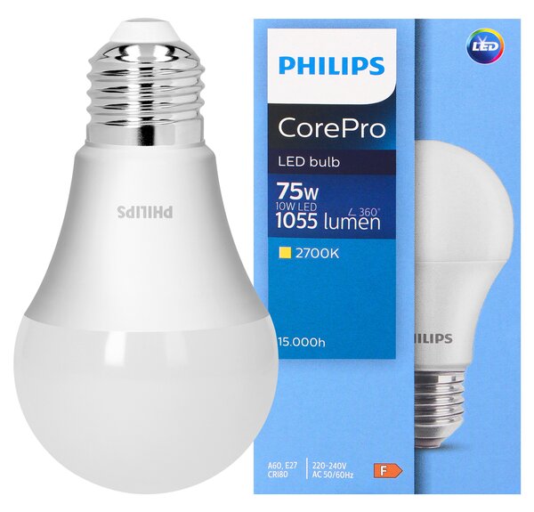 Philips CorePro E27 A60 LED Žarulja, 10W, 1055lm, 2700K