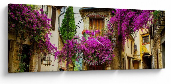 Slika - Mediteranska lijena uličica (sa satom) (90x30 cm)