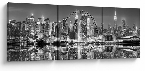 Slika - New York, crno-bijelo (sa satom) (90x30 cm)