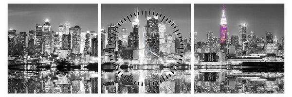 Slika - New York i ljubičasti neboder (sa satom) (90x30 cm)