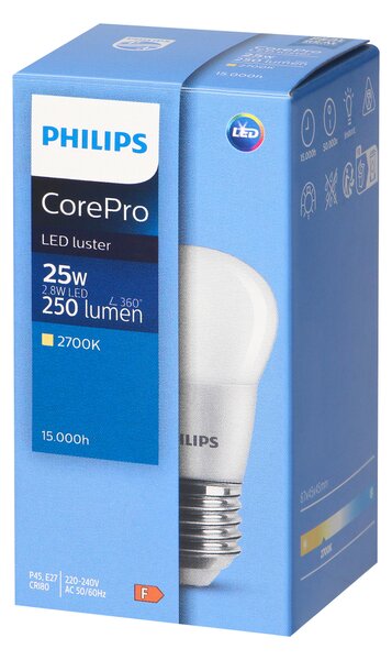 Philips CorePro E27 P45 LED Žarulja, 2.8W, 250lm, 2700K