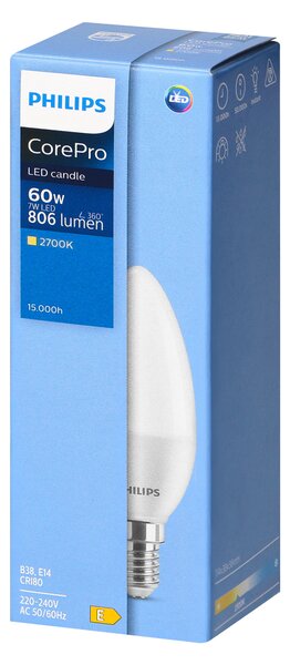 Philips CorePro Premium E14 B35 LED Žarulja, 7W, 806lm, 2700K