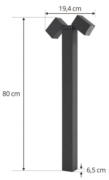 Vanjske Svjetiljka Lindby, Othil, prigušiv, Sivo, Balkon, Aluminij, Moderan