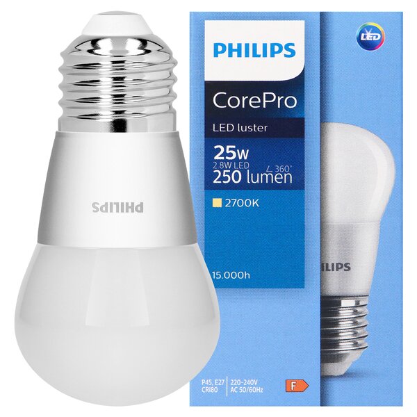Philips CorePro E27 P45 LED Žarulja, 2.8W, 250lm, 2700K