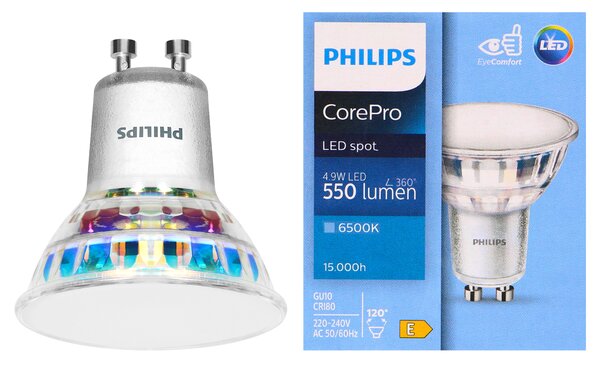 Philips CorePro GU10 LED Žarulja, 4.9W, 550lm, 6500K