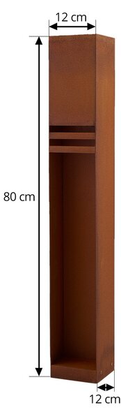 Vanjske Svjetiljka Lucande, Oxido, Smeđa / hrđa, Terasa, Metal, Moderan