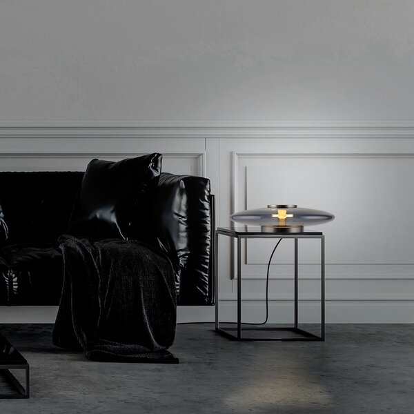 Stolne Lampa PURE, Vitrum, prigušiv, Sivo, Dnevna soba, Staklo, Moderan