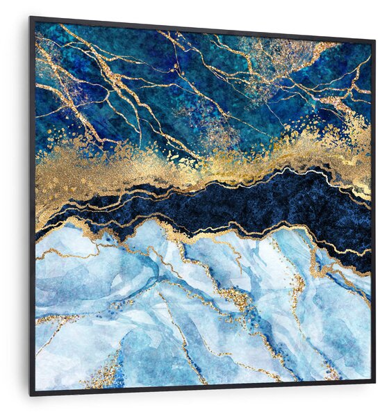Klarstein Wonderwall Air Art Smart, infracrveni grijač, plavi mramor, 60 x 60 cm, 350 W
