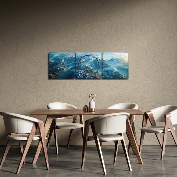 Slika - Pogled iz svemira (sa satom) (90x30 cm)