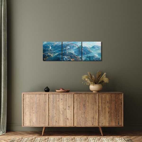 Slika - Pogled iz svemira (sa satom) (90x30 cm)