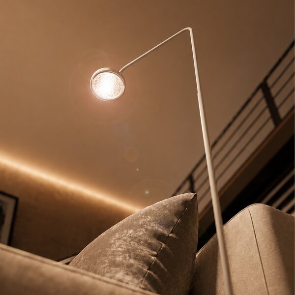 Podne Lampa Sigor, Nivo, prigušiv, Bijela, Dnevna soba, Aluminij, Moderan