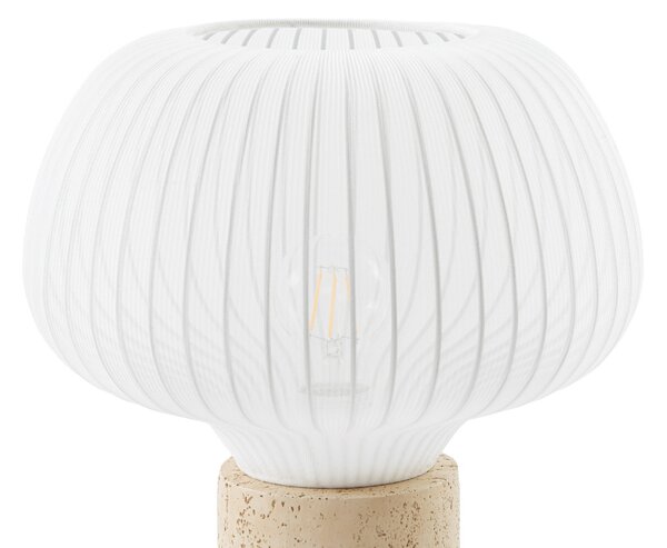 Stolne Lampa Lucande, Eloise, Bijela, Dnevna soba, Tkanina / tekstil, Skandinavski
