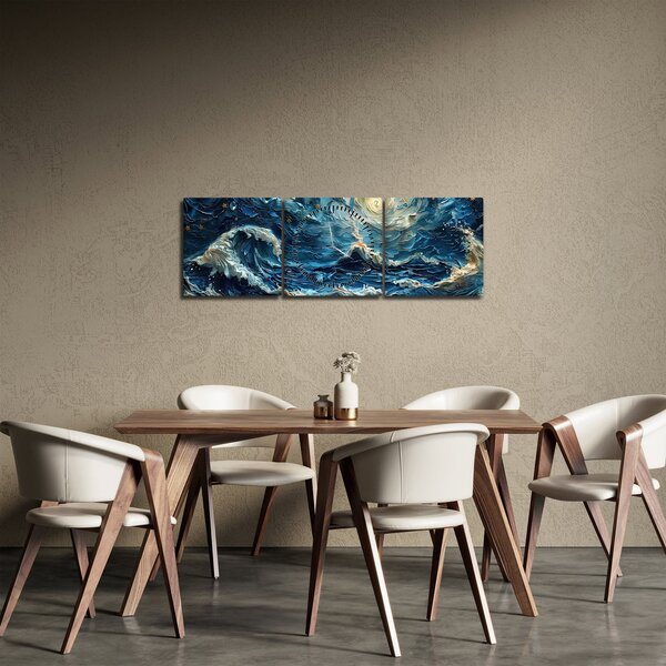 Slika - Slikanje neba i mora (sa satom) (90x30 cm)