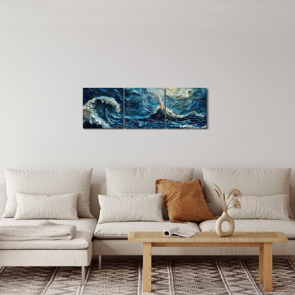 Slika - Slikanje neba i mora (sa satom) (90x30 cm)
