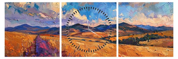 Slika - Ulje na platnu pejzaža (sa satom) (90x30 cm)