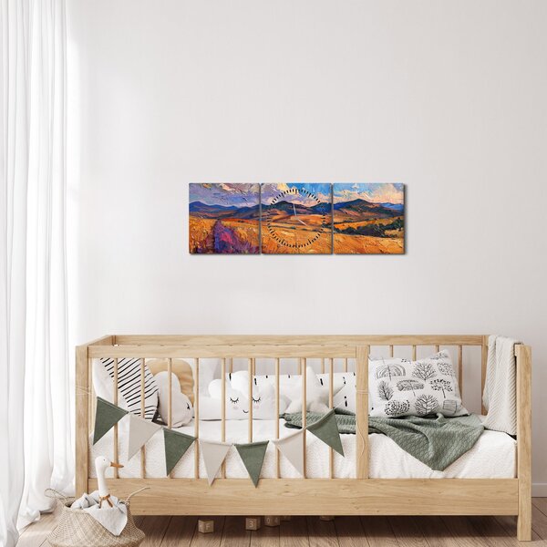 Slika - Ulje na platnu pejzaža (sa satom) (90x30 cm)