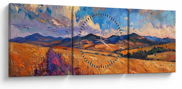 Slika - Ulje na platnu pejzaža (sa satom) (90x30 cm)