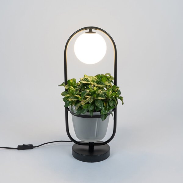 Stolne Lampa Lindby, Orna, Crno, Dnevna soba, Metal, Moderan