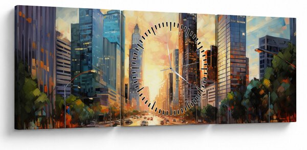 Slika - Slikarstvo grada (sa satom) (90x30 cm)
