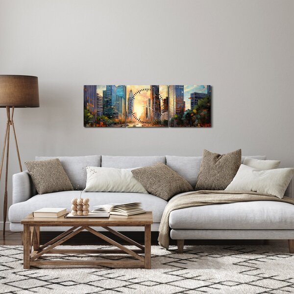 Slika - Slikarstvo grada (sa satom) (90x30 cm)