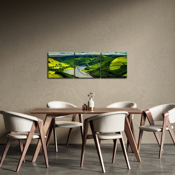 Slika - Zeleni krajolik (sa satom) (90x30 cm)