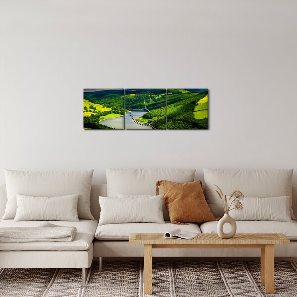 Slika - Zeleni krajolik (sa satom) (90x30 cm)