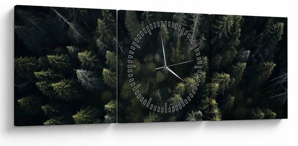 Slika - Šuma (sa satom) (90x30 cm)