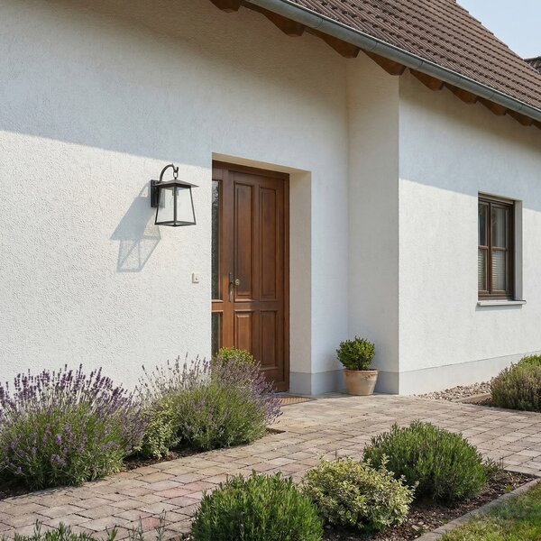 Vanjske Svjetiljka Lucande, Xavon, prigušiv, Crno, Balkon, Aluminij, Seoska kuća / rustikalni