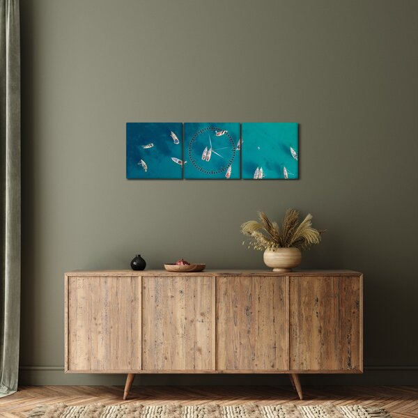 Slika - Jedrilice (sa satom) (90x30 cm)