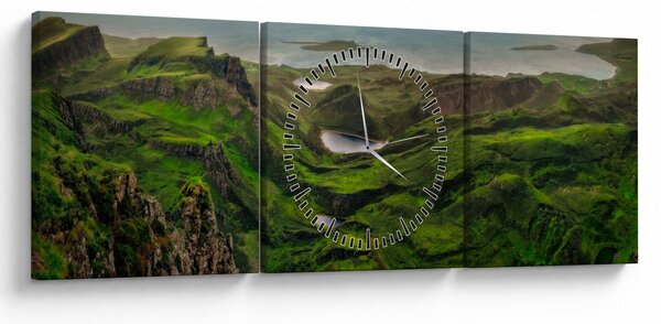 Slika - Quiraing, Škotska (sa satom) (90x30 cm)
