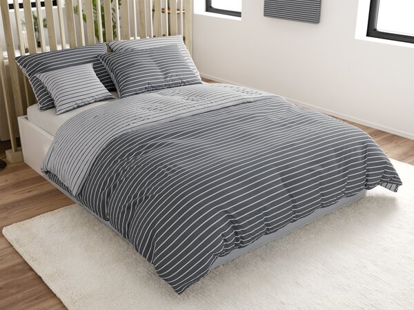 Posteljina od Renforcé pamuka CAPRIVI siva hotelski džep Dimenzije posteljine: 70 x 90 cm | 140 x 200 cm
