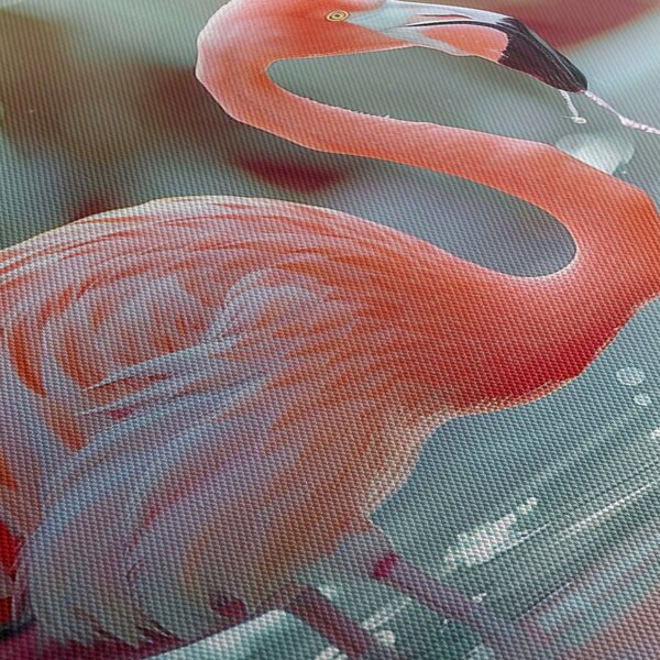 Slika - Flamingo u ribnjaku (120x50 cm)