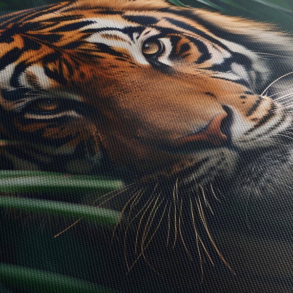 Slika - Portret tigra u džungli (90x60 cm)
