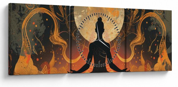 Slika - Meditacija (sa satom) (90x30 cm)
