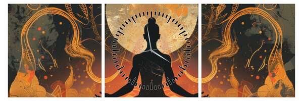 Slika - Meditacija (sa satom) (90x30 cm)