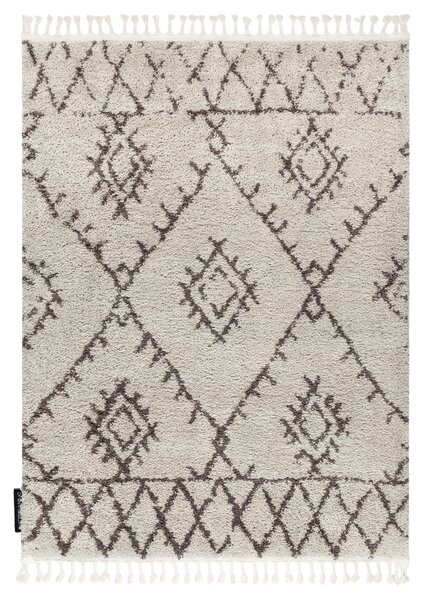 Tepih BERBER FEZ G0535 krem / smeđa rese Berberski marokanski shaggy