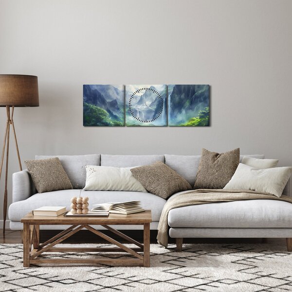 Slika - Dolina vodopada (sa satom) (90x30 cm)