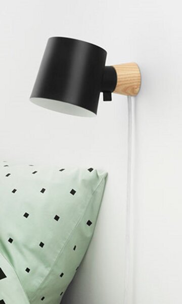 Zidne Svjetiljka Normann Copenhagen, Crno, Dnevna soba, Metal