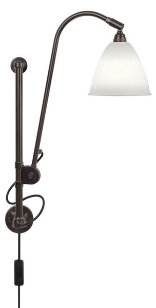 Zidna lampa Bestlite BL5, Ø 16 cm, crna/porculan - GUBI