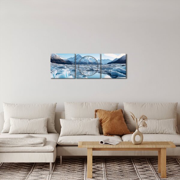 Slika - Glacijalne formacije (sa satom) (90x30 cm)