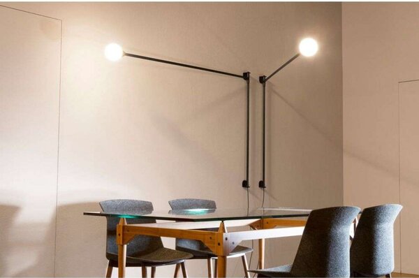 Zidne Svjetiljka Nemo Lighting, prigušiv, Crno, Dnevna soba, Metal