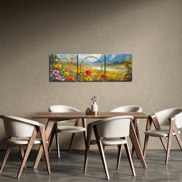 Slika - Naslikani pejzaž (sa satom) (90x30 cm)