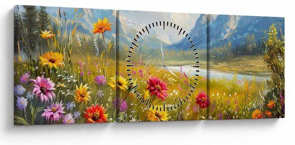 Slika - Naslikani pejzaž (sa satom) (90x30 cm)
