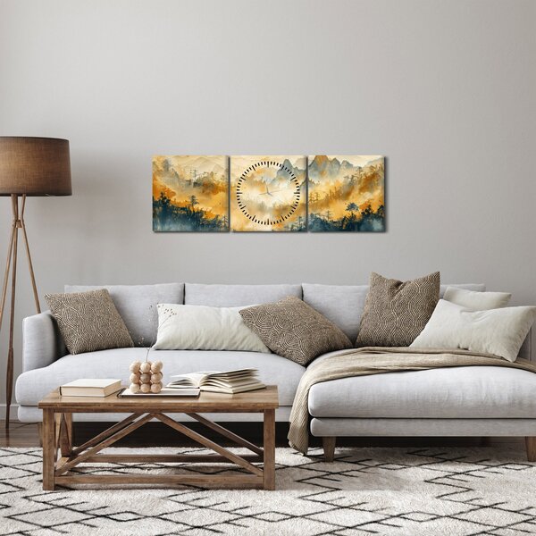 Slika - Planine, akvarel (sa satom) (90x30 cm)
